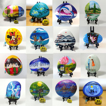 Hand Painted Stones Paintings Finished Birthday Gifts Lovers Landscape Caricatures Kindergarten Handmade Landscape Cartoon Living-room Hem