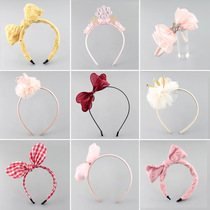 Childrens hair band Hair card Girls hair accessories headdress crown Birthday bow Girl headband three-dimensional rabbit ears Six one