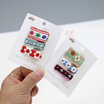 Ishikawa Impression Baby Hairpin National Wind Lace Handmade Girl Clips Three Clothes Children Hair Accessories Girl Hair Accessories