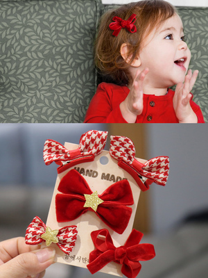 Milk Tea Color Small Flower Baby Cute Fetal Hair Clip Hair Accessories — 6