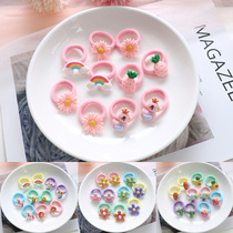 Children Hairband cute cartoon seamless towel ring baby head rope small does not hurt hair 10 girls rubber band
