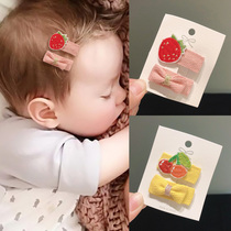 Baby hairclip cute full cloth small bbclip a pair of fruit bow Girl clip childrens broken hairclip hair accessories