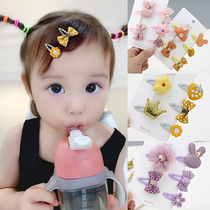 Ishikawa Impression Child Hair Adorned Korean version Mini baby BB clip small number without injury Baby hair clip girls head flower