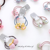 Childrens head rope does not hurt hair cute three-dimensional cartoon resin baby rubber band girl Hairband hair rope rubber band Leather Ring