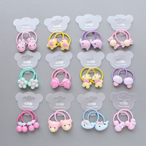 Baby hair ornament Cute cartoon animal small hair circle A pair of baby head rope girls are safe and do not hurt hair rubber bands
