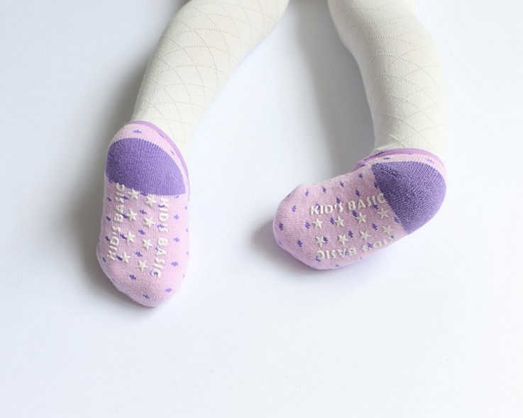 Vớ trẻ em mùa thu và mùa đông dày terry phần sàn vớ chống trượt keo điểm giày vớ bé vớ cotton chống rơi vớ trẻ em đẹp thu đông