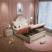 European-style childrens bed girls bed princess bed 1 2 meters single bed 1 5 meters girls bed child childrens single bed storage