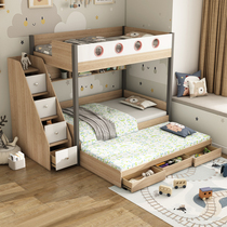 Princess bed childrens bed girls bedroom combination set girl solid wood small apartment single bed hand-painted gold double