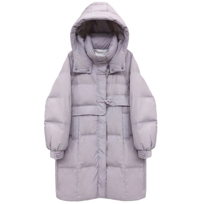 Off-Season Clearance New Women's down Jacket Korean Style Loose Niche Design Horn Button Mid-Length Over-The-Knee Hooded Thick Coat Off-Season Clearance New Women's down Jacket Korean Style Loose Niche Design Horn Button Mid-Length Over-The-Knee Hooded Thick Coat