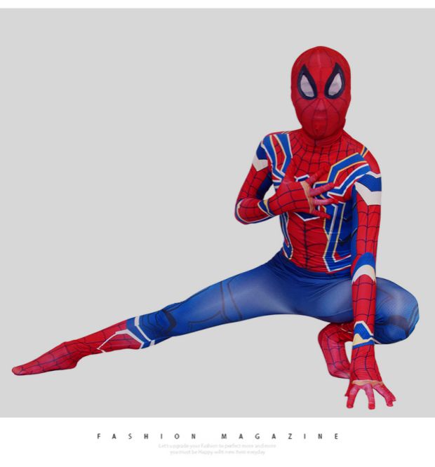 Giáng sinh Năm mới Ngày thiếu nhi Ngày Spider-Man Tights Cosplay Trẻ em dành cho người lớn Thiết lập trang phục biểu diễn màu đỏ và màu xanh - Cosplay cosplay