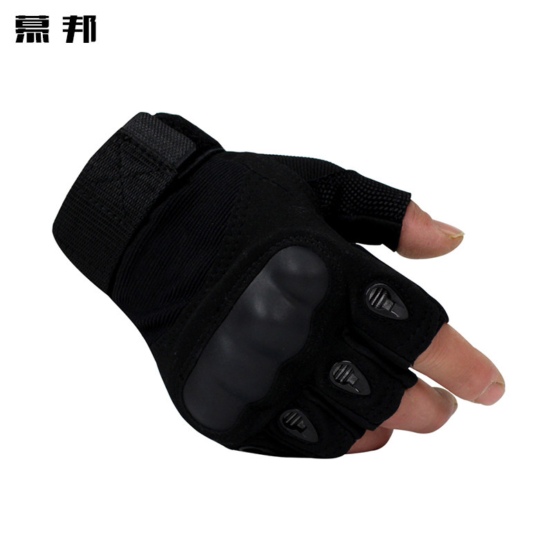 Mubang half-finger gloves men sports outdoor fighting spring and summer fitness mountaineering anti-slip riding bare finger tactical gloves