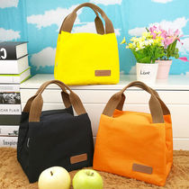 Korean version of solid color Oxford cloth thickened aluminum foil to keep warm and fresh portable lunch box bag for students