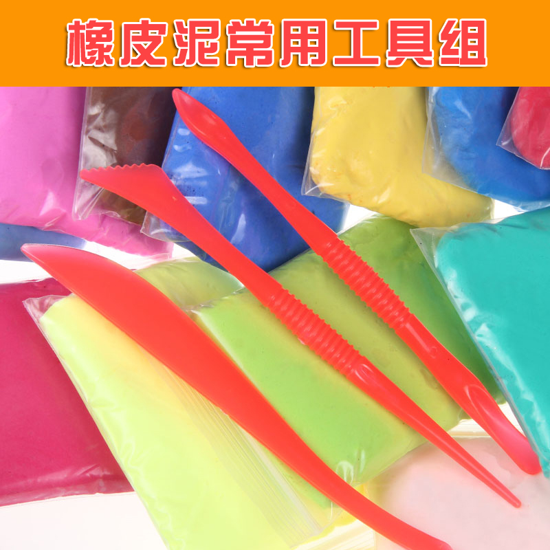 Making clay tools Color clay plasticine tools DIY handmade creative clay tools 3-piece set