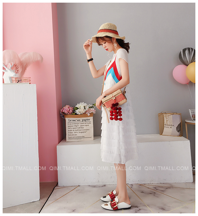 Sling nhỏ tươi phù hợp với váy nữ mùa hè 2018 mới Hồng Kông hương vị retro thời trang Hàn Quốc hai mảnh vui tươi ăn mặc đồ bộ mặc nhà bằng vải thun