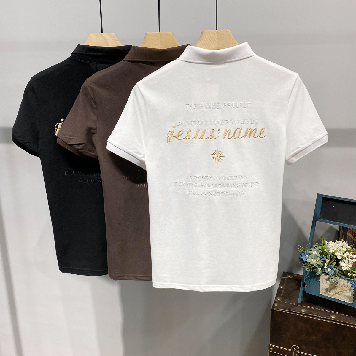 Summer trend embroidery short-sleeved polo shirt male Korean version youth casual lapel half-sleeved T-shirt male handsome top tide