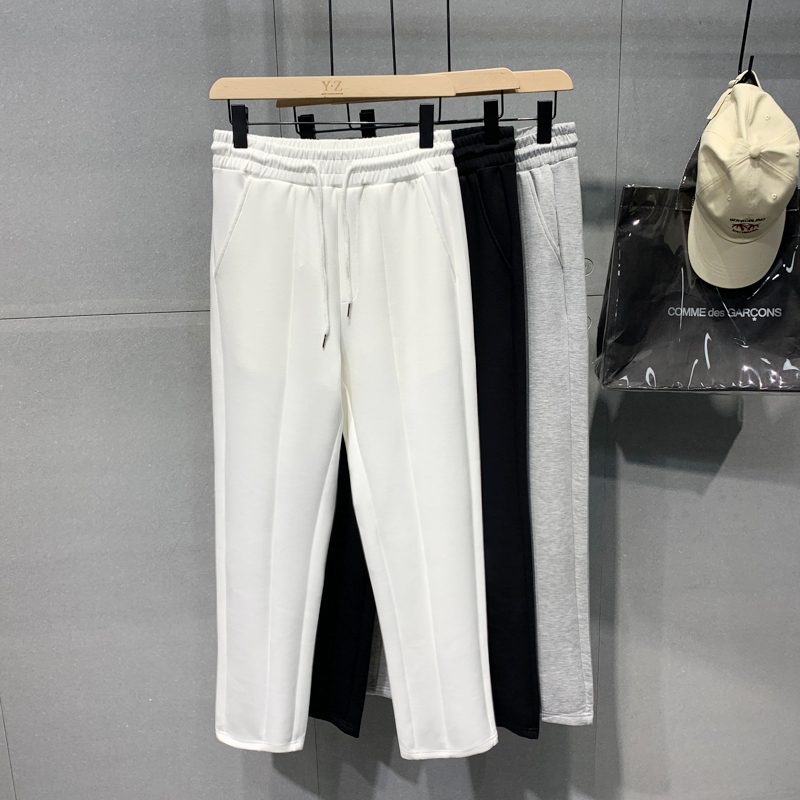 Fall Tide Pants Male Different Trouser Knitted Trouser Pure Cotton Youth Drawing Leisure Trousers Men