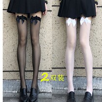 Bow black stockings Lolita socks jk socks base socks stockings sweet sexy stockings spring and summer beautiful leg socks