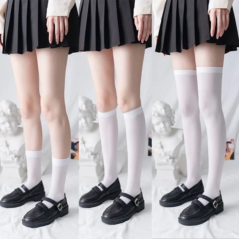 JK calf socks pressure stovepipe summer thin knee socks Japanese cute long tube stockings uniform half mid-high tube socks