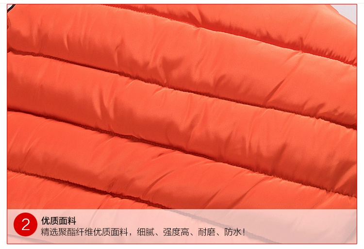 Áo vest cotton tùy chỉnh in logo nam và nữ mùa thu đông dày áo vest dày Áo vest cổ đứng áo vest da nam