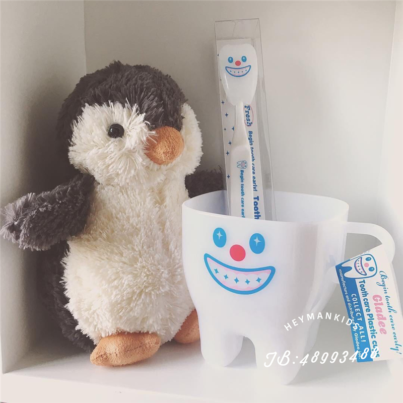 heymankids | Japan gladee Children Baby Teeth series healthy tooth gargle Cup brush toothbrush