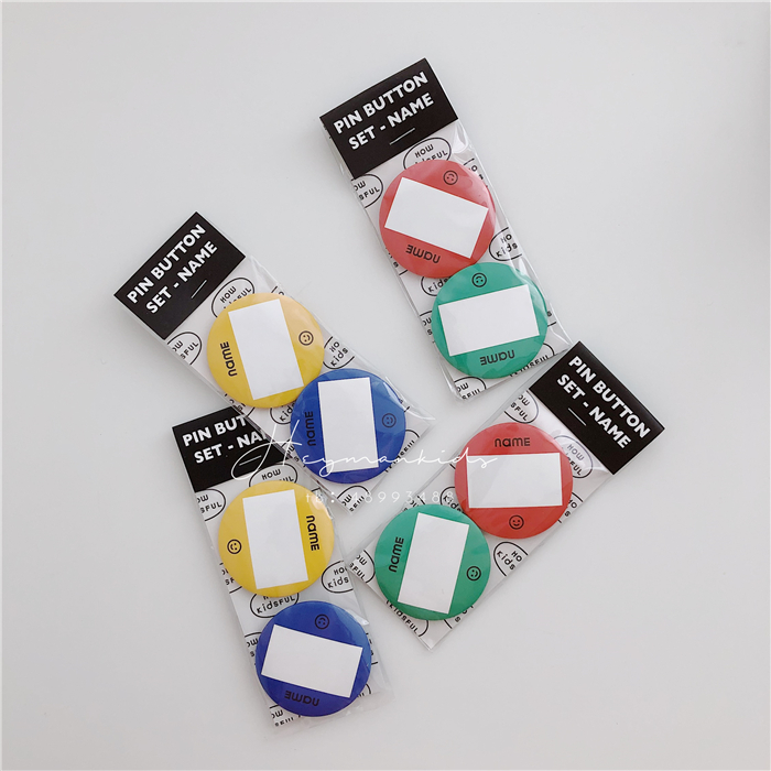 heymankidds | Korean children's last name Nameplate School Bag Decorated with Lost Phone Cards Chest Cards