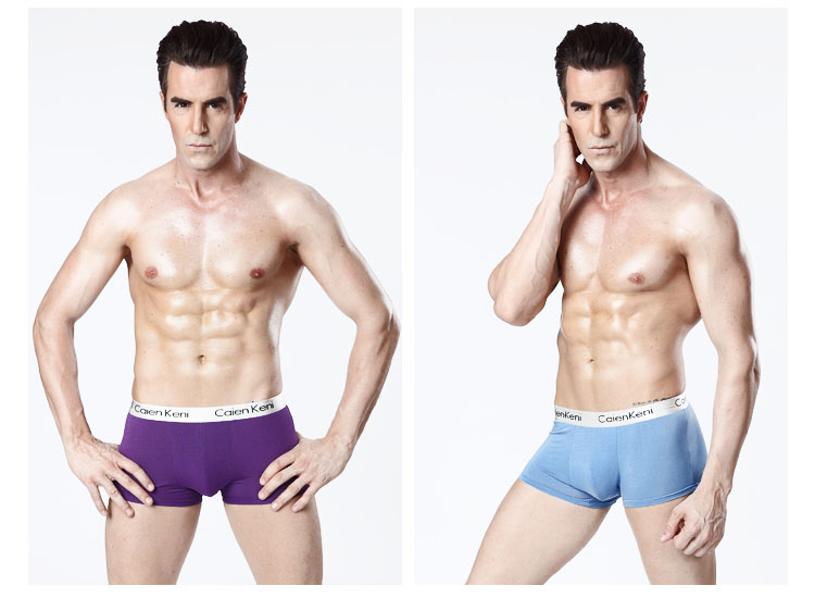 Quần lót nam modal boxer bốn góc căng thể thao thoáng khí bông tam giác hộp quà tặng ck2 quần chip nam