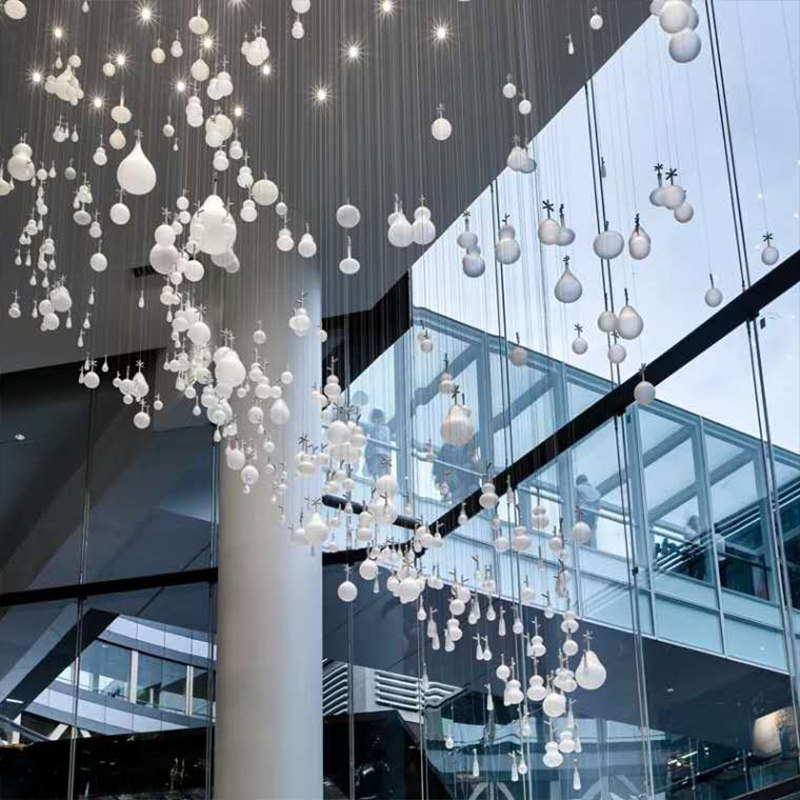 Hotel Lobby Light Soft-mounted Gourd Hanging Accessories Mall Mid-court Beauty Chen Ceiling Hanging Accessories Shop Window Art Aerial Hanging Accessories
