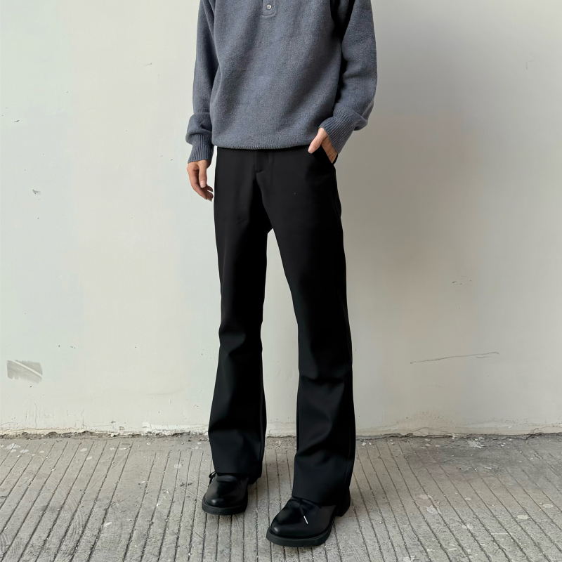 Neptune Diary Micro-Flared Dk Dress Pants Cleanfit Black Micro-Flared Coming-Of-Age Ceremony Suit Pants That Make You Look Taller and Slimmer