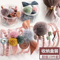 Autumn and winter new Sen womens hair rope simple hair circle personality tie hair band girl heart net red head rope suit