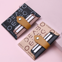 Mini small card bag womens slim model compact multi-card slot coin holder letter print cute student card bag