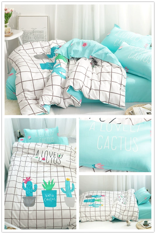 Phim hoạt hình thiếu nhi ba mảnh cotton quilt chăn học sinh ba mảnh cotton trẻ em bé trai bộ đồ giường 1,2 m