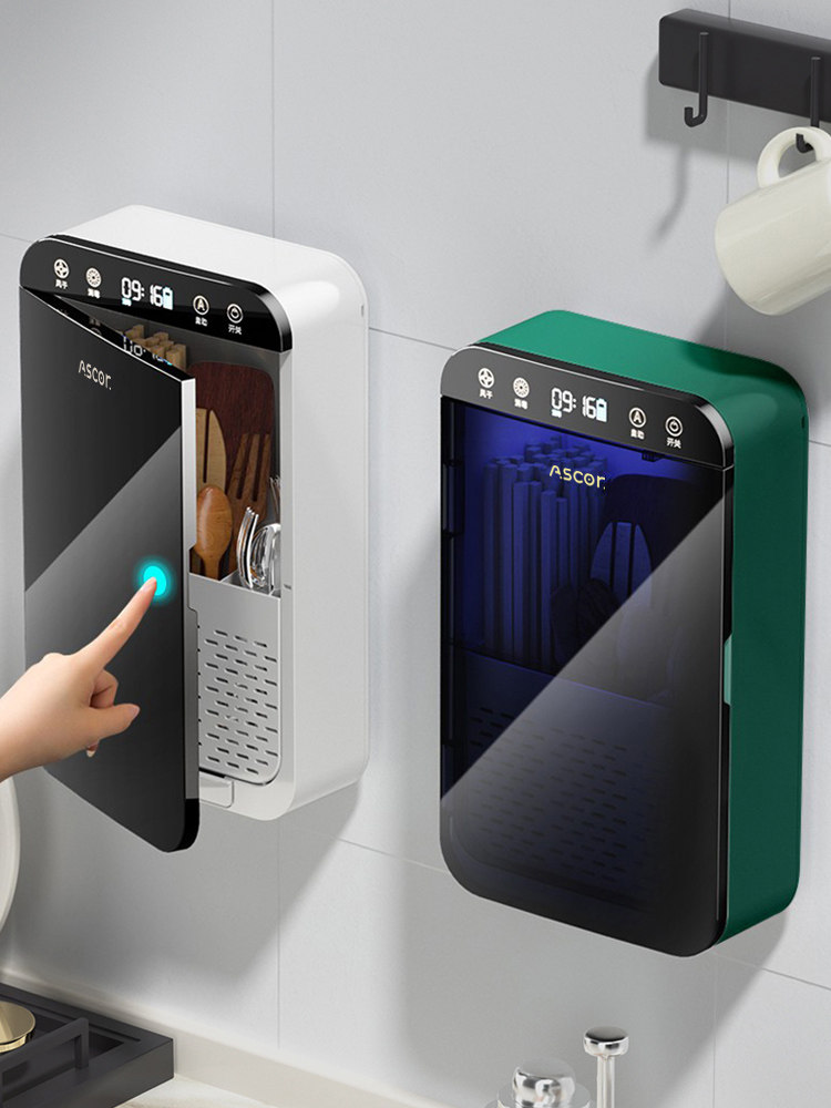 Smart Chopstick Sterilizer for Home Use, Small Integrated Machine with Dryer, Cutlery Box, Kitchen Storage Rack, Ultraviolet Light