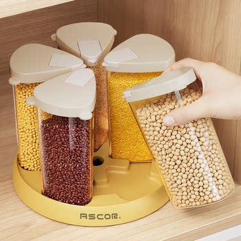 Grain Storage Box Rotating Rice Container Household 2026 New Model Food-Grade Grain Moisture-Proof Storage Tank Sealed Container