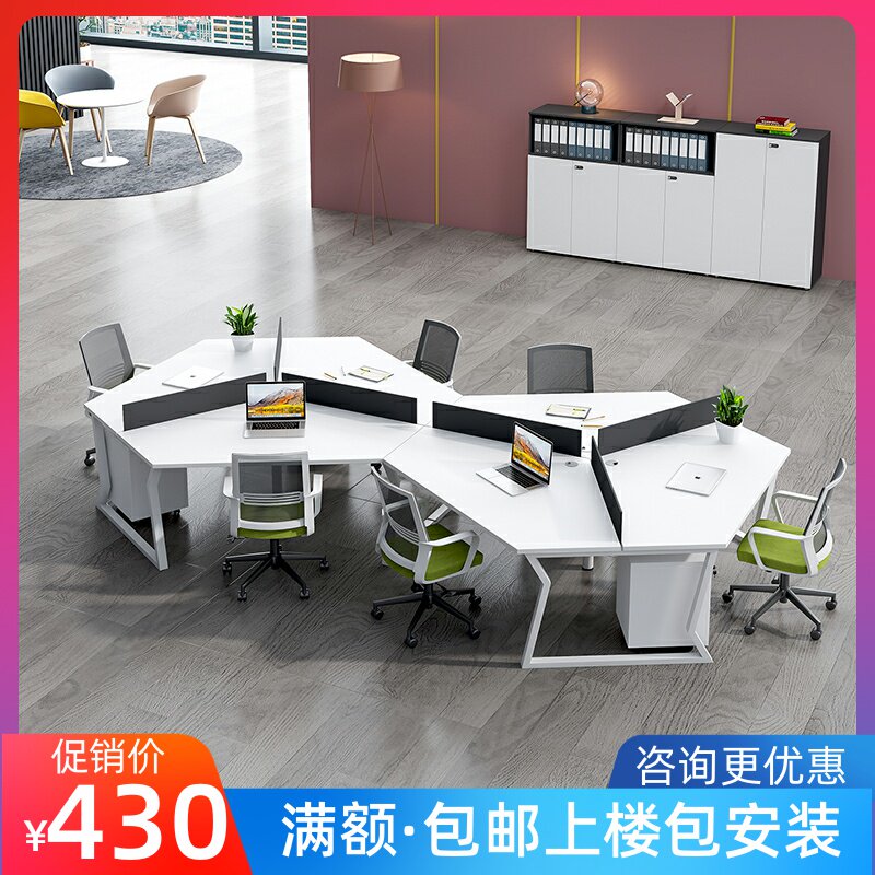 Creative staff six-member desk chair portfolio minimalist modern employee position 36 office computer desk sub
