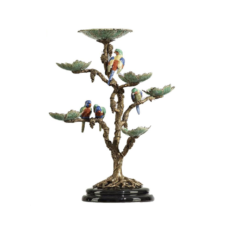 High-end European style fruit tray American luxury living room swing piece French style home soft decoration Xuanguan Fireplace Craft Gift Hem