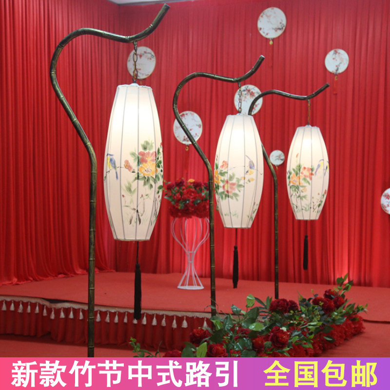 2019 New Chinese Wedding Profile Bamboo Festival Chinese Palace Lighting Road to Hantang Wedding Antique Iron Art Lantern Road