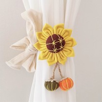 Creative curtain buckle cute sunflower rope strap simple white gauze tie flower decoration accessories trinkets