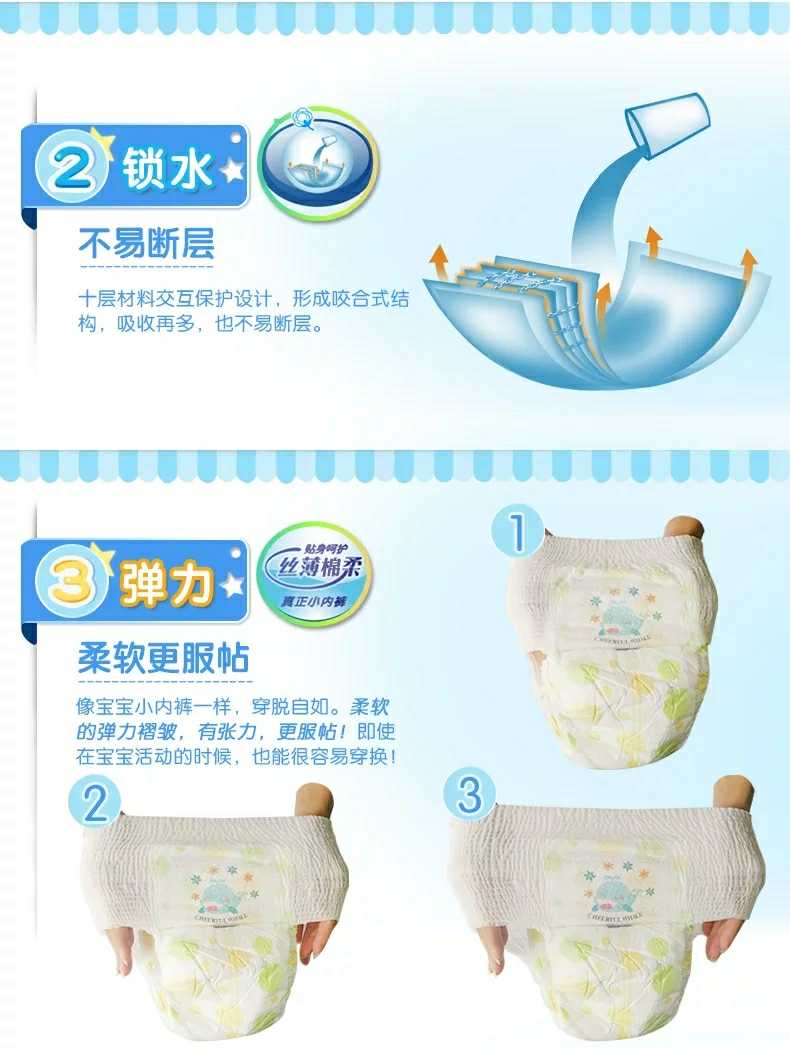Người nổi tiếng bé thể thao siêu mỏng đào tạo quần pull-up quần đồ lót nhỏ L20 mảnh toddler quần tã không tã