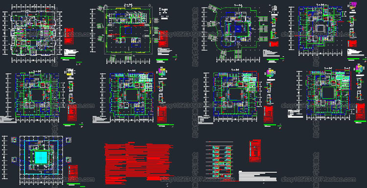 R114图书馆建筑设计素材合集CAD图纸/SU模型方案文本施工图041-5