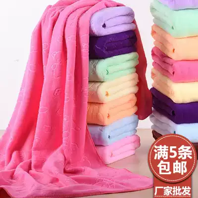 Bath towel wholesale adult bath thickened soft baby big towel female bandeau household beauty salon than pure cotton water absorption