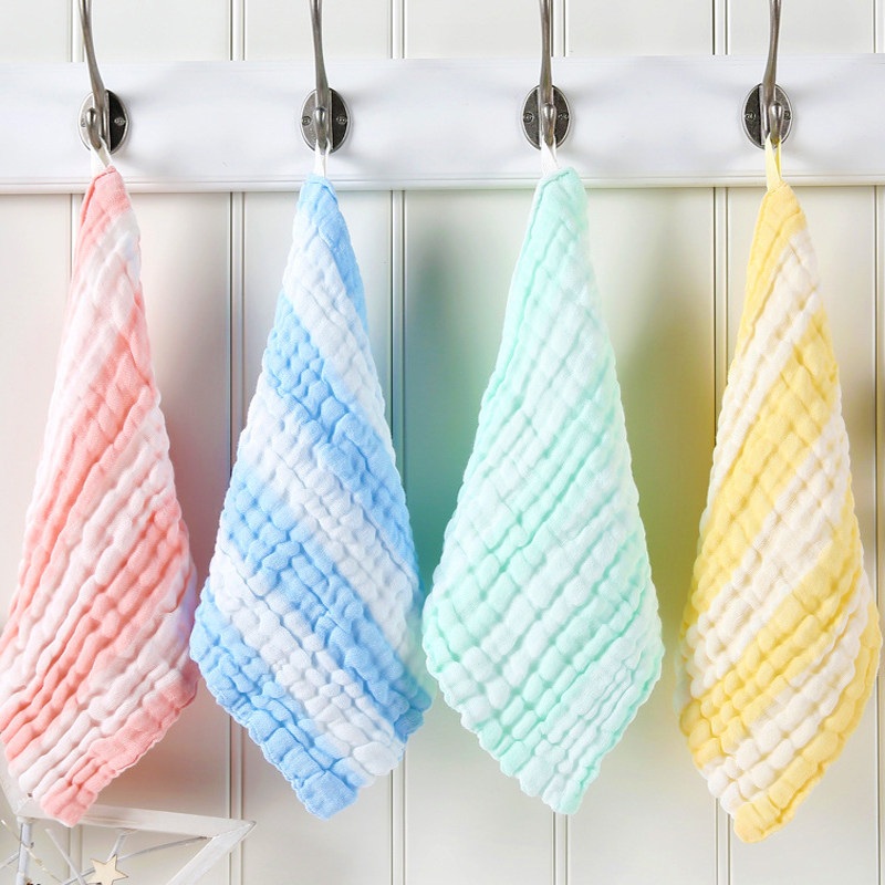 Saliva towel Baby cotton small square towel Baby face gauze small towel Newborn bath towel soft and absorbent