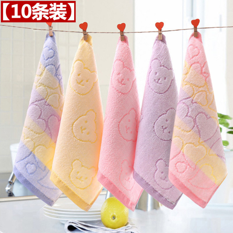 Small towel Pure cotton baby baby saliva towel Children's soft absorbent square towel hand towel household face wash wholesale