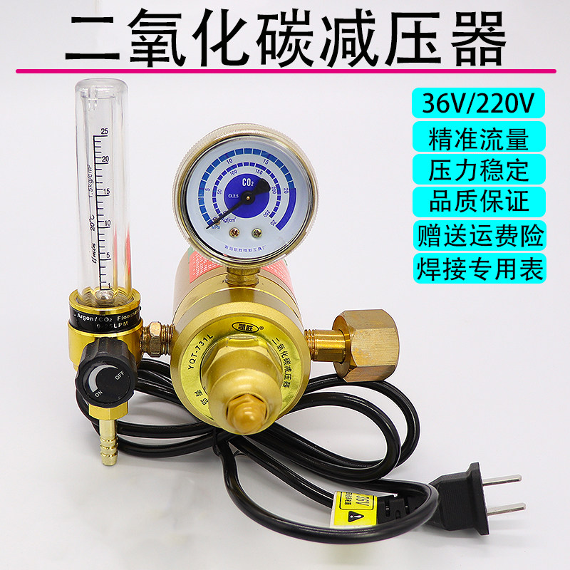 Carbon dioxide pressure reducing meter Energy saving gas pressure reducing valve 36V 220V mixed gas electric heating C02 pressure gauge