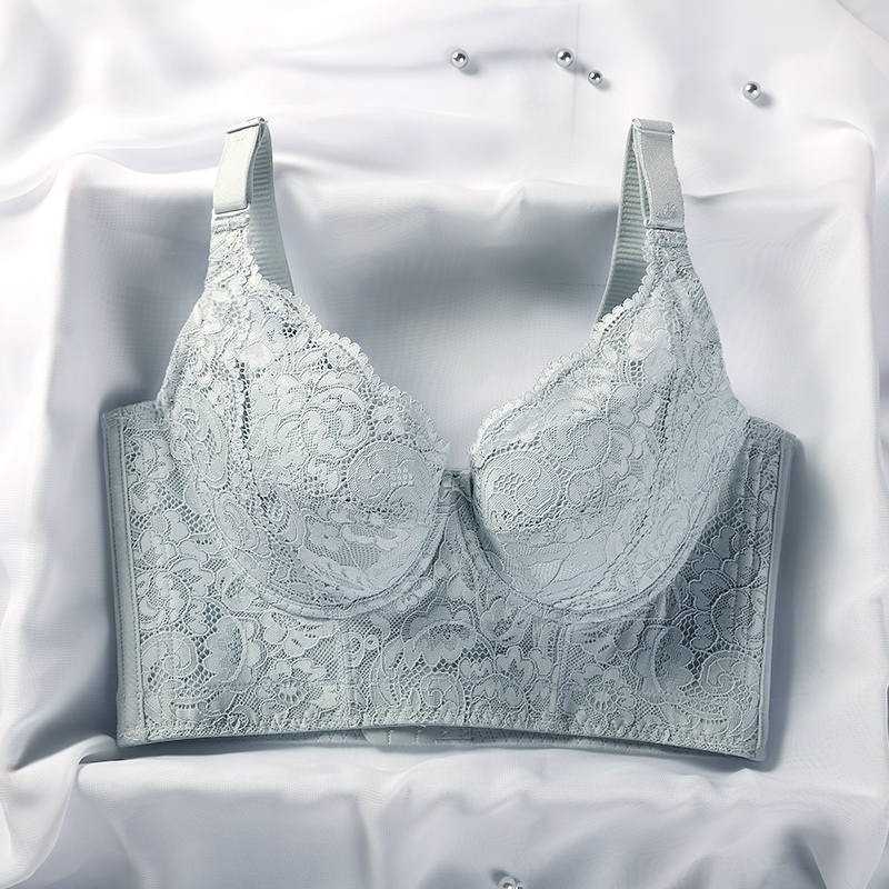 Thin Adjustable Bra That Gathers Side Breasts, Lifts and Corrects Outward Expansion, Prevents Sagging, Seven-Row Hook Shapewear