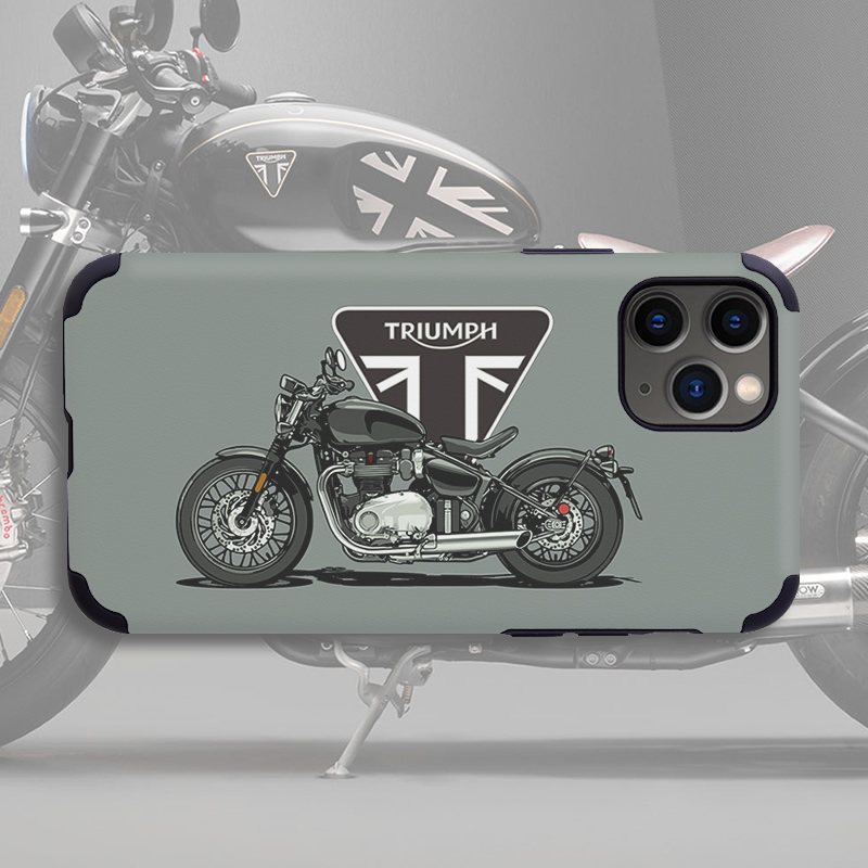 Triumph Bobber Motorcycle British Retro Motorcycle Phone Case Suitable for Iphone17Promax16 Apple 15Pro13Xs14 Personalized Phone Case Motorcycle Enthusiasts