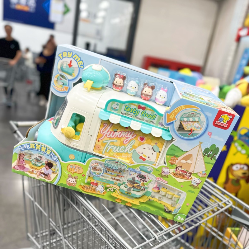 Sam Disney Delicious Camping Food Truck Toy Set Children's Pretend Play Toy Gift Goldlok Sound and Light