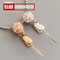 925 Silver Buckle Head Pendant Connection Buckle Womens Buddha Jade Pam Amber Beeswax Melon Needle Buckle Head