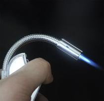 Bendable windproof inflatable lighter elbow igniter entry pipe special