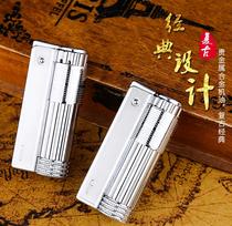 DouYin with the same wheel kerosene lighter metal full set of black ice kerosene lighter vintage retro personality windbreak male