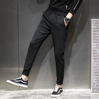 Mùa xuân mới quần âu nam phiên bản Hàn Quốc của xu hướng tự tu luyện quần tây quần trẻ trung nam đẹp trai quần đen - Quần mỏng quần jean nam đẹp